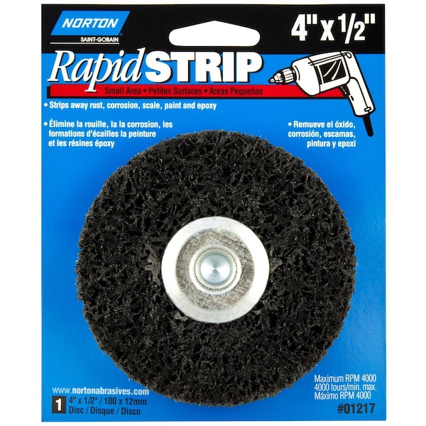 Norton Abrasives Norton Rapid Strip 4 in. D X 1/2 in. Silicon Carbide Disc Spindle-Mounted Wheel 1 each 07660701217 - main
